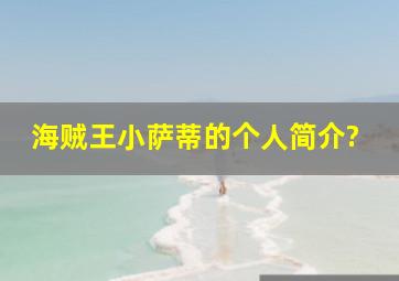 海贼王小萨蒂的个人简介?