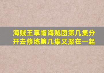 海贼王草帽海贼团第几集分开去修炼,第几集又聚在一起。