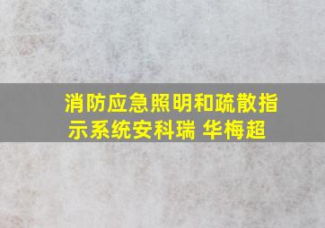 消防应急照明和疏散指示系统安科瑞 华梅超 