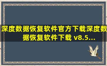 深度数据恢复软件官方下载深度数据恢复软件下载 v8.5...