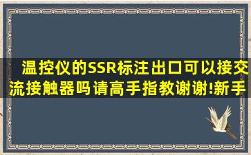 温控仪的SSR标注出口可以接交流接触器吗请高手指教谢谢!新手 