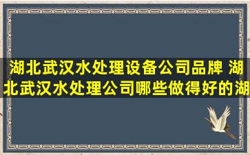 湖北武汉水处理设备公司品牌 湖北武汉水处理公司哪些做得好的,湖北...