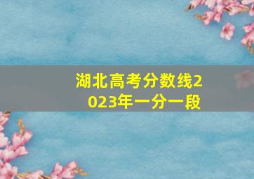 湖北高考分数线2023年一分一段