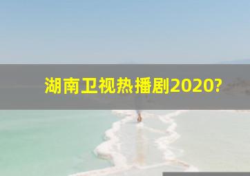 湖南卫视热播剧2020?