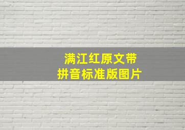 满江红原文带拼音标准版图片