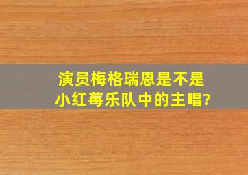 演员梅格瑞恩是不是小红莓乐队中的主唱?