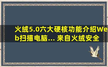 火绒5.0六大硬核功能介绍Web扫描电脑... 来自火绒安全 