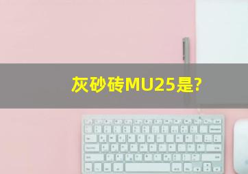 灰砂砖MU25是?