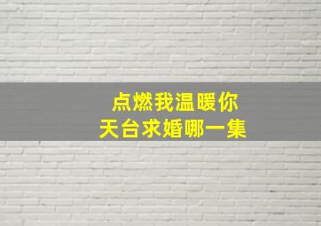 点燃我温暖你天台求婚哪一集