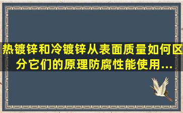 热镀锌和冷镀锌从表面质量如何区分,它们的原理、防腐性能、使用...