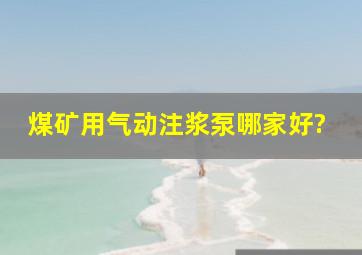 煤矿用气动注浆泵哪家好?