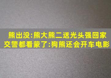 熊出没:熊大熊二送光头强回家,交警都看蒙了:狗熊还会开车电影