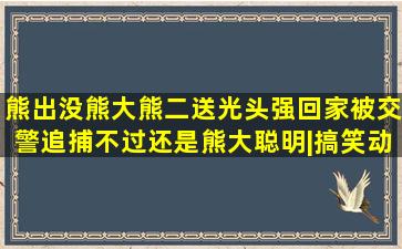 熊出没熊大熊二送光头强回家,被交警追捕,不过还是熊大聪明|搞笑动 ...