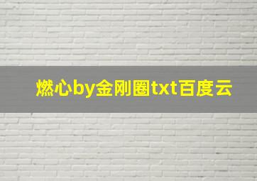 燃心by金刚圈txt百度云