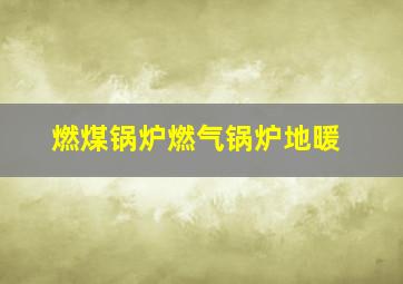 燃煤锅炉、燃气锅炉,地暖