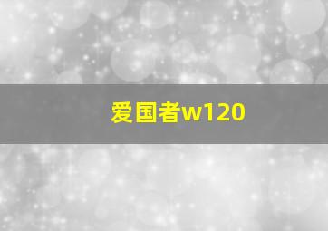 爱国者w120