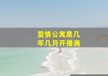 爱情公寓是几年几月开播滴