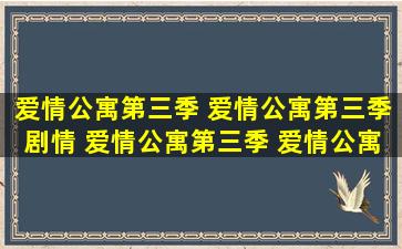 爱情公寓第三季 爱情公寓第三季剧情 爱情公寓第三季 爱情公寓第三季