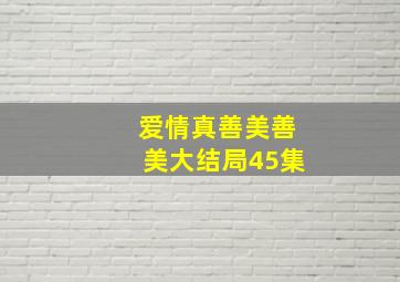 爱情真善美善美大结局45集