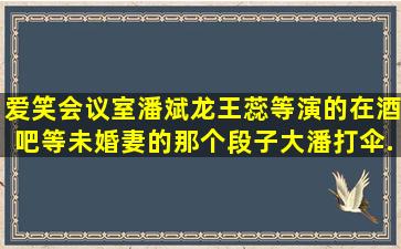 爱笑会议室潘斌龙、王蕊等演的在酒吧等未婚妻的那个段子,大潘打伞...