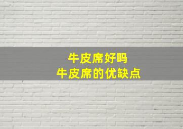 牛皮席好吗 牛皮席的优缺点