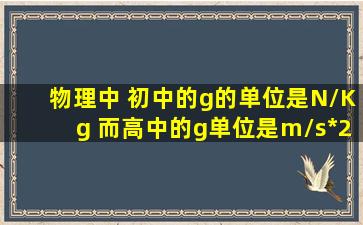 物理中 初中的g的单位是N/Kg 而高中的g单位是m/s*2