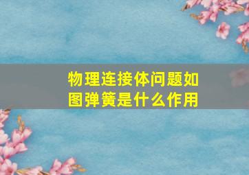 物理连接体问题如图弹簧是什么作用