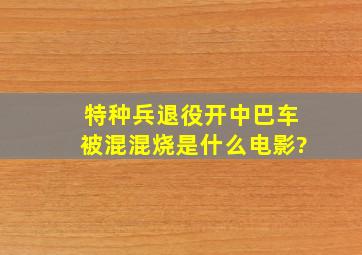 特种兵退役开中巴车被混混烧是什么电影?