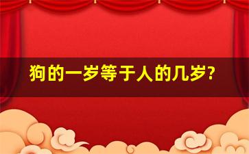 狗的一岁等于人的几岁?