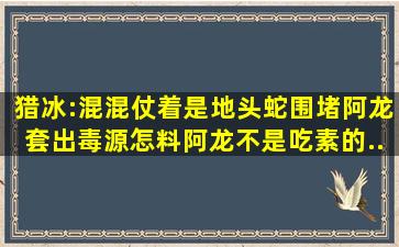 猎冰:混混仗着是地头蛇,围堵阿龙套出毒源,怎料阿龙不是吃素的...