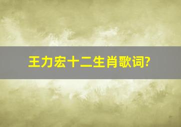 王力宏《十二生肖》歌词?