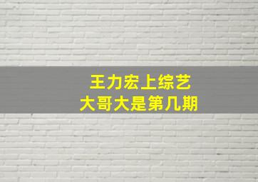 王力宏上综艺大哥大是第几期