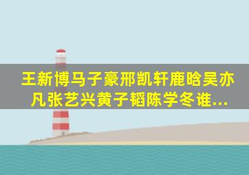 王新博、马子豪、邢凯轩、鹿晗、吴亦凡、张艺兴、黄子韬、陈学冬谁...