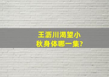 王沥川渴望小秋身体哪一集?