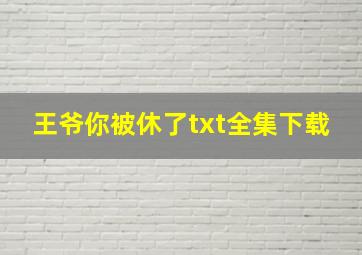 王爷你被休了txt全集下载