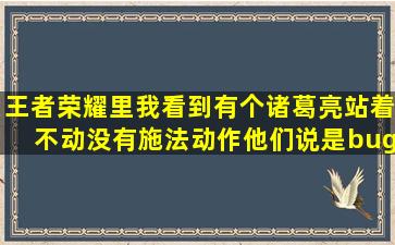 王者荣耀里我看到有个诸葛亮站着不动没有施法动作,他们说是bug,怎么...