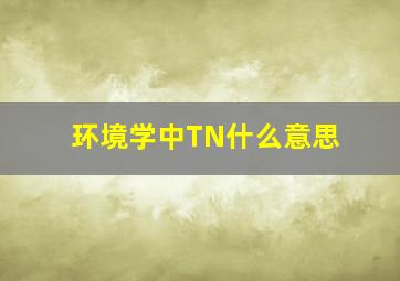 环境学中TN什么意思