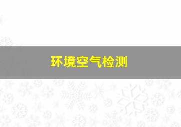 环境空气检测