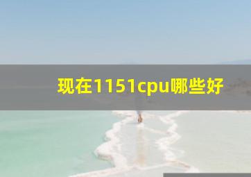 现在1151cpu哪些好(