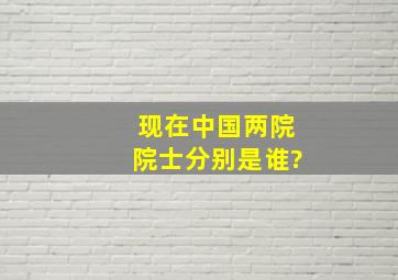 现在中国两院院士分别是谁?