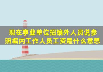 现在事业单位招编外人员说参照编内工作人员工资是什么意思