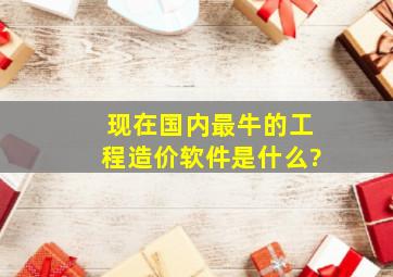 现在国内最牛的工程造价软件是什么?