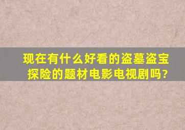 现在有什么好看的盗墓、盗宝、探险的题材电影电视剧吗?