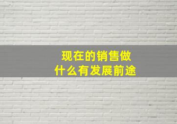 现在的销售做什么有发展前途