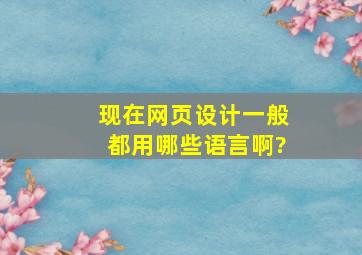 现在网页设计一般都用哪些语言啊?