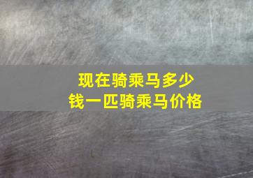 现在骑乘马多少钱一匹骑乘马价格