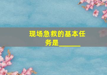 现场急救的基本任务是______