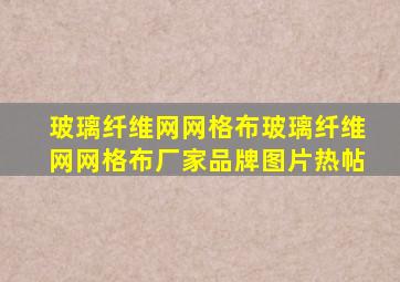 玻璃纤维网网格布玻璃纤维网网格布厂家、品牌、图片、热帖