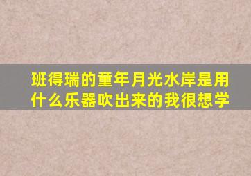 班得瑞的《童年》《月光水岸》是用什么乐器吹出来的,我很想学