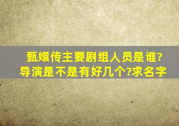 甄嬛传主要剧组人员是谁?导演是不是有好几个?求名字